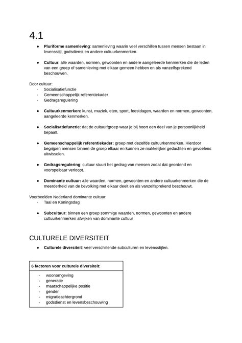 Maatschappijleer H4 Pluriforme Samenleving Samenvatting 4