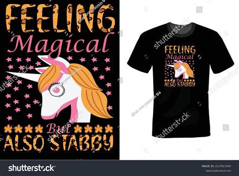 Unicorn Rainbow T Shirt Design Template Stock Vector Royalty Free