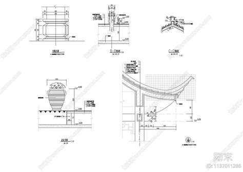 古建六角四角景观亭施工图下载【id1137011286】知末案例馆