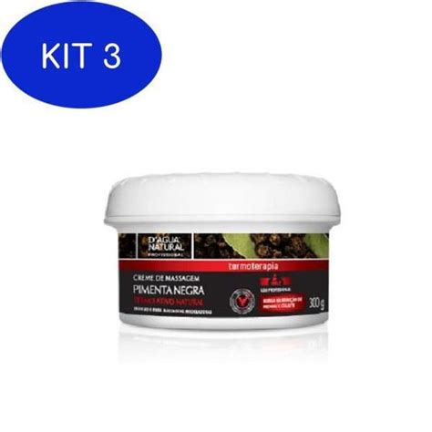 Kit Creme De Massagem Pimenta Negra Termo Ativo Natural G