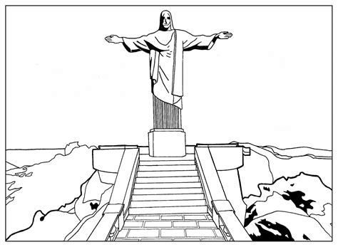 Cristo Redentor Rio De Janeiro Desenho