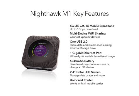 Nighthawk M1 4g Lte Mobile Router Mr1100 Netgear