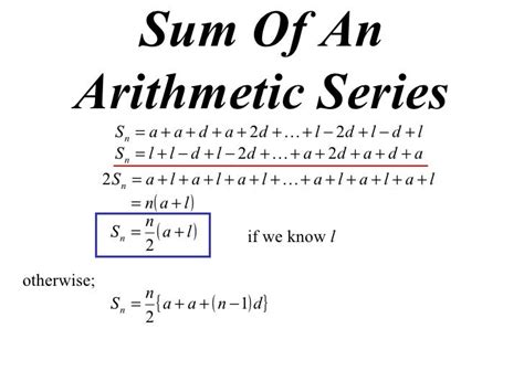 Sum Of The Arithmetic Sequence