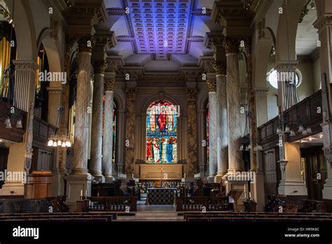 Stained glass window inside St Philip's Cathedral, Birmingham Stock ...