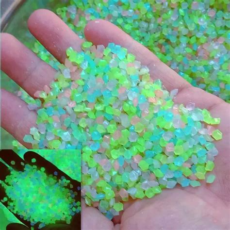 2000pcs 3 5mm Luminous Sand Glow In Dark Pebbles Stone Home Garden Yard