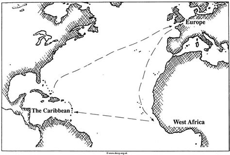 Triangular Trade Map History Drawings History Interactive Notebook