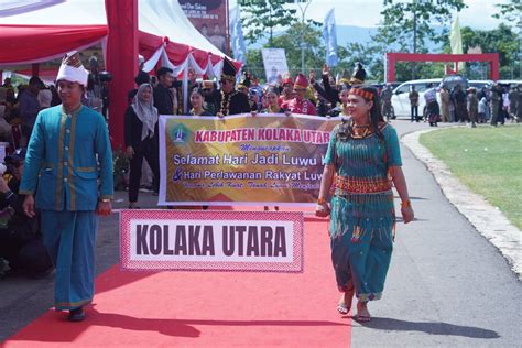 Kolaka Utara Hadir Dan Ikut Tampilkan Defile Dalam Perayaan Hari Jadi