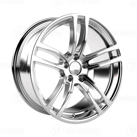 Modern Shiny Car Rim Isolated On Transparent Background Created With