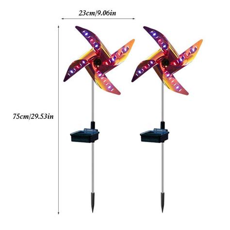 2 PCs Solar Powered Wind Spinner Lights – Chyhua