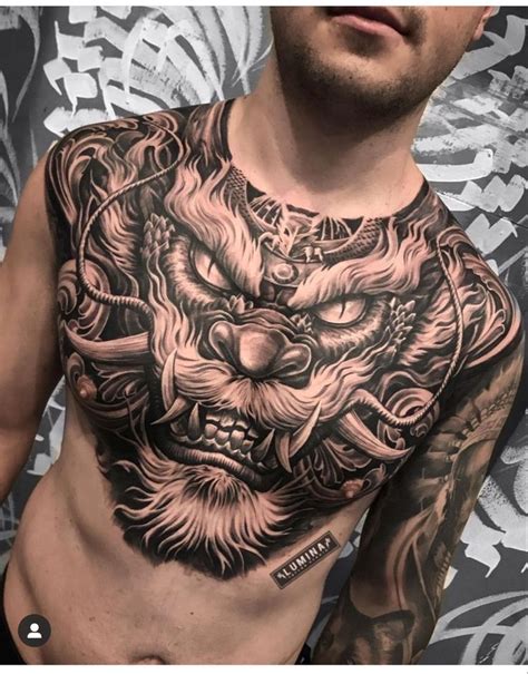 Pin By Alex Gurung On Quick Saves Chest Piece Tattoos Chest Tattoo