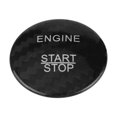 Carbon Fiber Car Engine Start Stop Button Cover Keyless Go Ignition