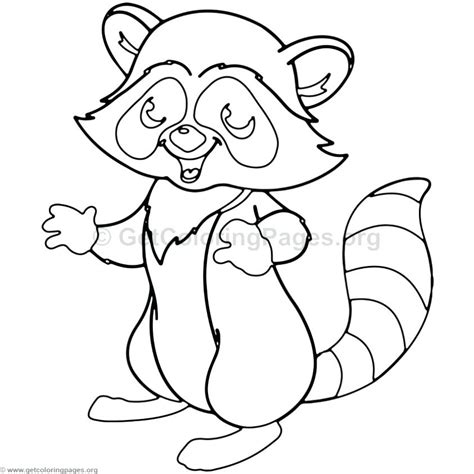 Baby Raccoon Coloring Pages at GetDrawings | Free download