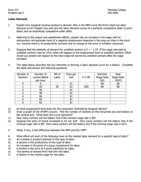 Econ 371 Marietta College Problem Set 2