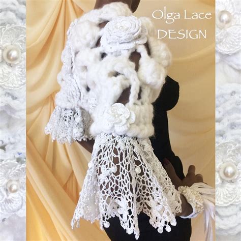 Объёмное вязаное болеро "Белоснежная сказка" от Olga Lace. ️ ️ ️ ️ ️ ...
