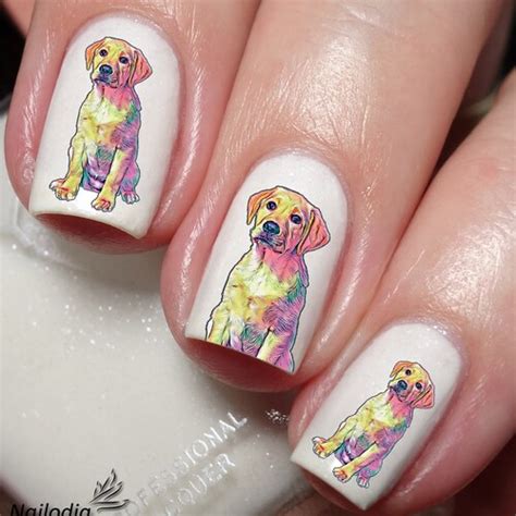 Dog Paw Nail Art Decal Sticker Pet Theme Etsy