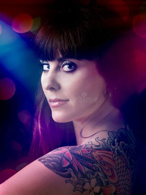 Beautiful tattooed woman stock photo. Image of ethnic - 8635654