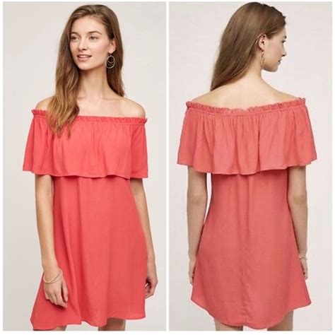 Anthro Hd In Paris Covina Off The Shoulder Dress Ebay