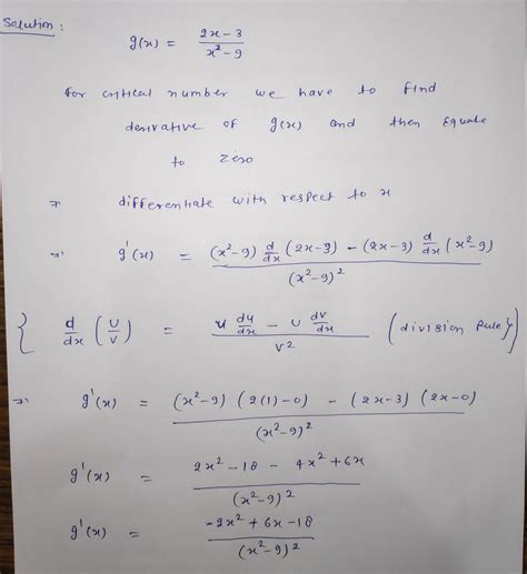 [solved] Thorough Explanation Please Determine The Critical Numbers For Course Hero