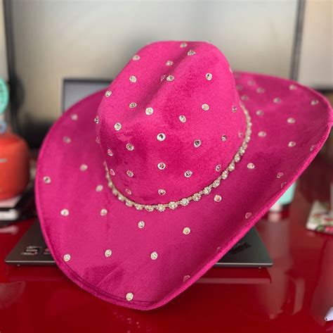 Barbie Pink Bling Cowboy Cowgirl Hat Etsy