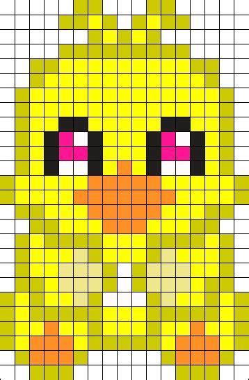 Chica Plushie Perler Bead Pattern Bead Sprite Pony Bead Patterns