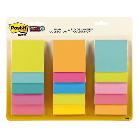 Post It 654 15ssmult12 Bright Notes 76mm X 76mm The Warehouse