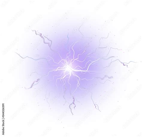 Purple ball lightning Stock Illustration | Adobe Stock