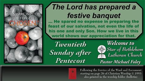 2023 October 15 Twentieth Sunday After Pentecost YouTube