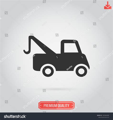 Tow Truck Icon Evacuator Vector Transportation Stock Vector Royalty