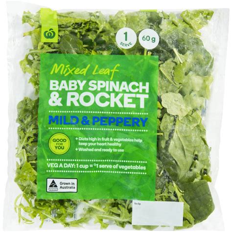 Woolworths Baby Spinach Salad With Rocket G Bag Zula Getz