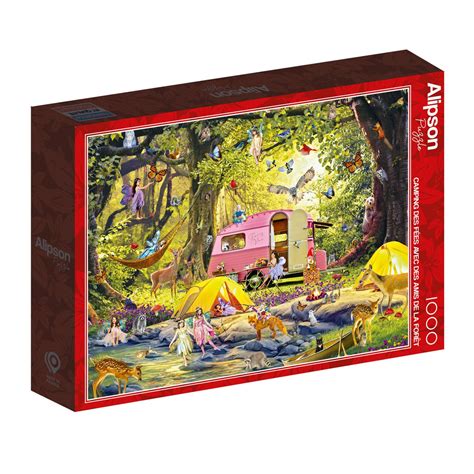 Alipson Camping Des Fees Avec Des Amis De La Foret Jigsaw Puzzle 1000