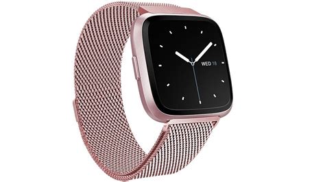 Fitbit Versa Loop Stainless Steel Metal Mesh Band Rose Gold Youtube