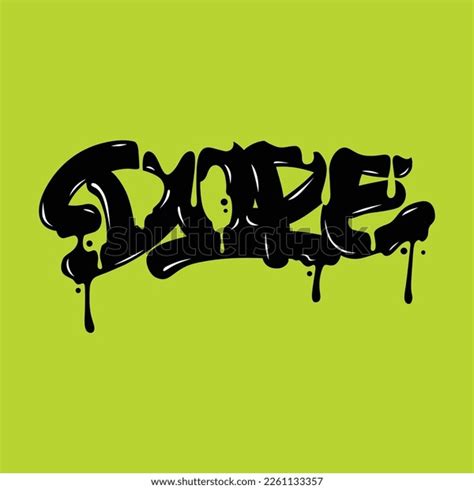 Dopevector Illustrationhand Drawn Letters Graffiti Styledecorative ...