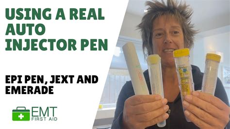 Using An Auto Injector Pen On An Orange Epi Pen Jext Emerade EMT