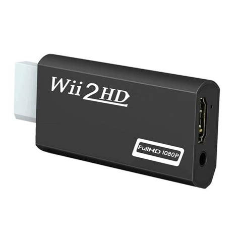 Wii à Hdmi Converti Adaptateur Wii 2hd Full Hd 1080p Vers Hdmi Convertisseur Audio 35mm Pour