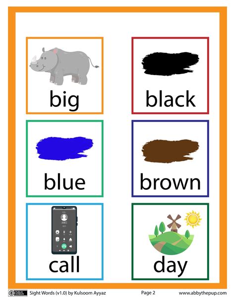 English Sight Words flash cards | Free Printable Papercraft Templates