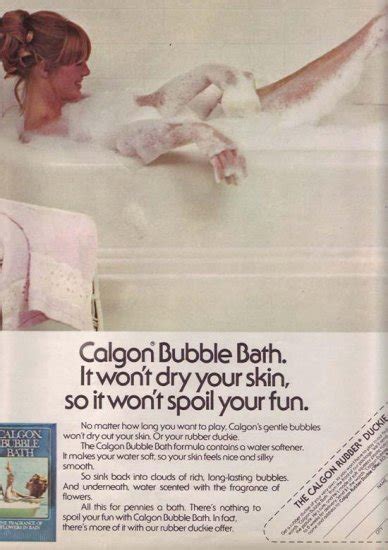 1974 Calgon Bubble Bath Advertisement Women Soap Clean