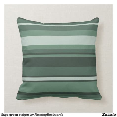 Sage Green Stripes Throw Pillow Zazzle Brown Throw Pillows