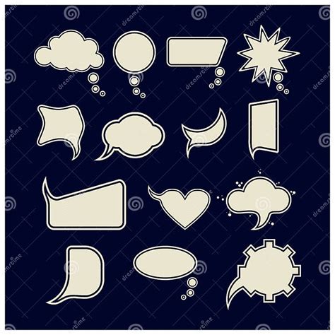 Vector Set Of Speech Bubbles In Comic Style Talk Icon Stock Vector Illustration Of Bubbles