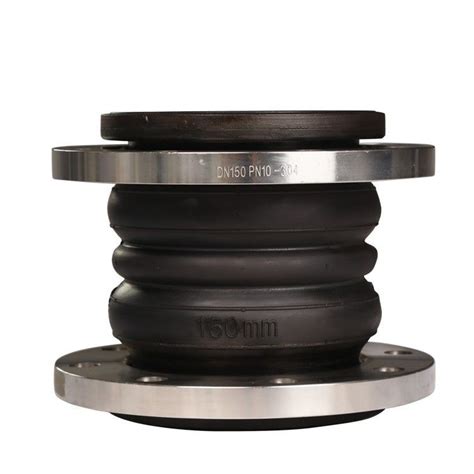 Double Sphere Flexible Joint SS304 Flange Rubber Expansion Joint