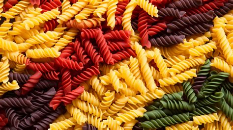 Vibrant Uncooked Italian Pasta Fusilli A Beautiful Background Texture