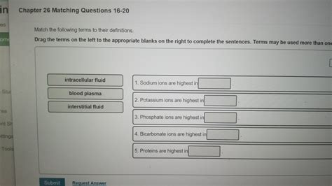 Solved N Chapter 26 Matching Questions 16 20 Es Match The Chegg