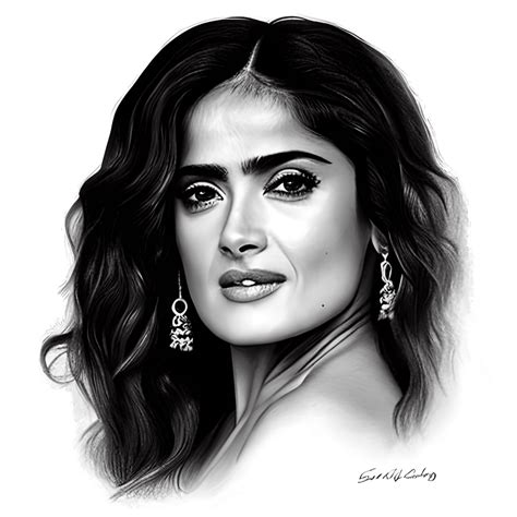 Reproduction Artisanale D Une Belle Peinture De Salma Hayek Creative