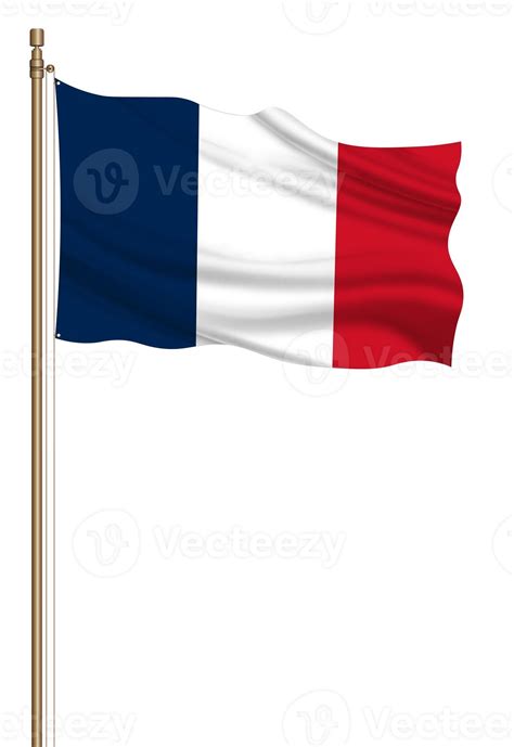 3D Flag of France on a pillar 23004653 Stock Photo at Vecteezy