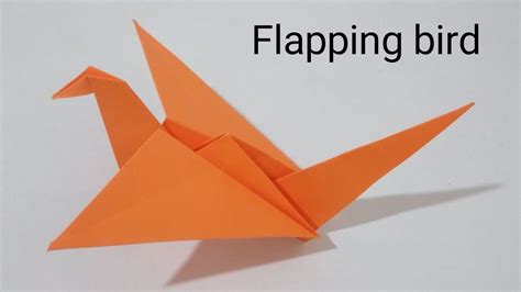 How To Make An Origami Flapping Bird Simple Origami Hathara Athe Origami Youtube