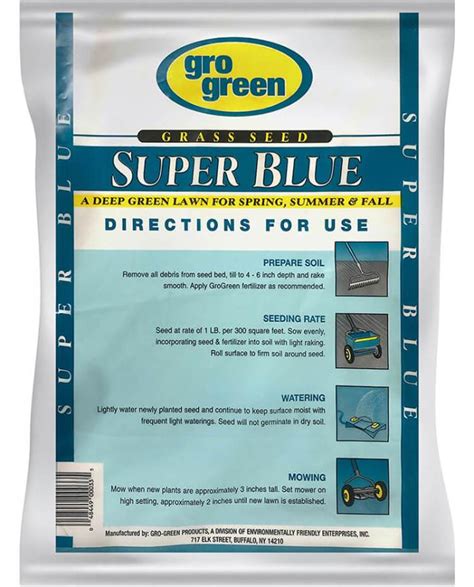 Super Blue Grass Seed 2.5 lbs. / 40 oz. - Gro Green, Inc.