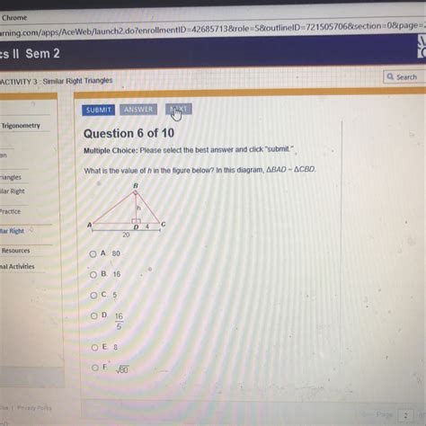 What Is The Value Of H In The Figure Below In This Diagram BAD And