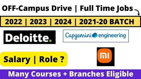 Deloitte Capgemini MI Hiring Off Campus Drive Full Time Jobs 2022