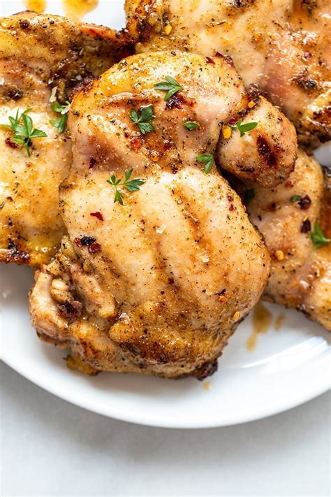 Hot Honey Grilled Chicken Thighs Miss Allies Kitchen