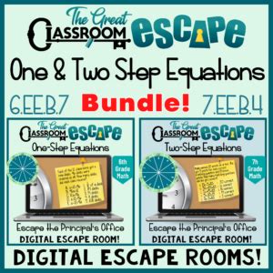 6th Grade Math Holiday & Seasonal Escape Room Bundle Standards Based ...