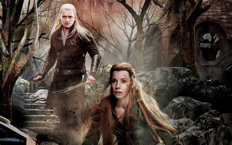 Tauriel Legolas The Hobbit Orlando Bloom Evangeline Lilly The